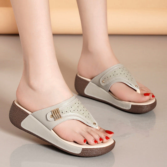 Chanclas con tacón de cuña