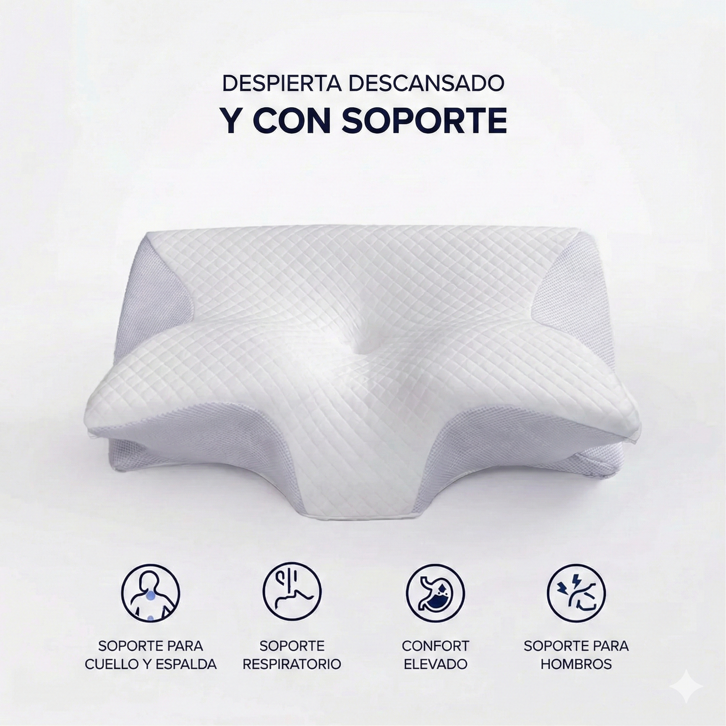 CloudRest 2.0 Ergonomic Pillow – Alineación Natural y Confort Superior