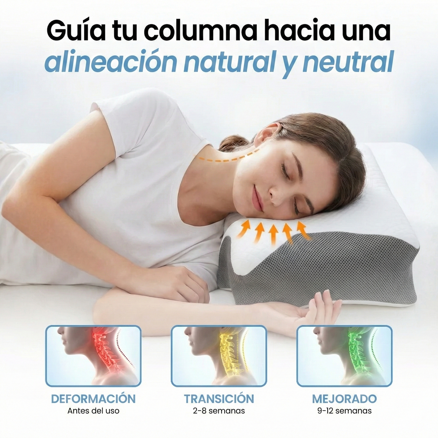 CloudRest 2.0 Ergonomic Pillow – Alineación Natural y Confort Superior